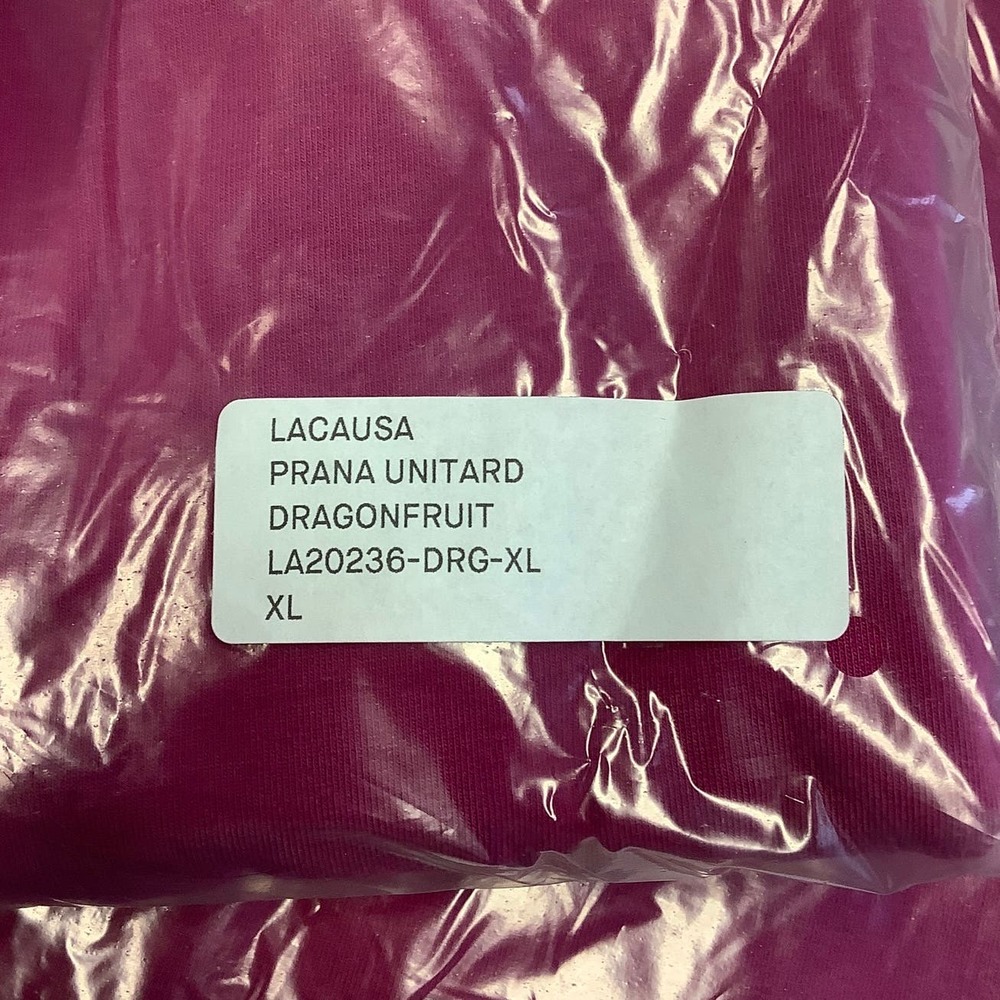 NEW! Lacausa Flow Size X-Large XL Prana Unitard Dragon Fruit Yoga $98 msrp H15-1 - Picture 9 of 9